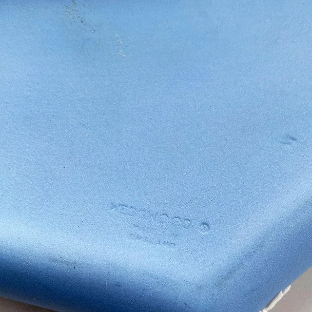 Wedgwood Blue and White Ceramic Heart Shape Trinket Box With Lid by Wedgwood For Sale - Image 4 of 5