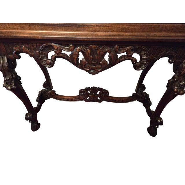 Antique Italian Renaissance Revival Walnut Marble Hutch China Liquor Cabinet Bar For Sale - Image 11 of 16