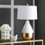 24 Inch H Table Lamp in White & Gold - a Pair For Sale - Image 4 of 8