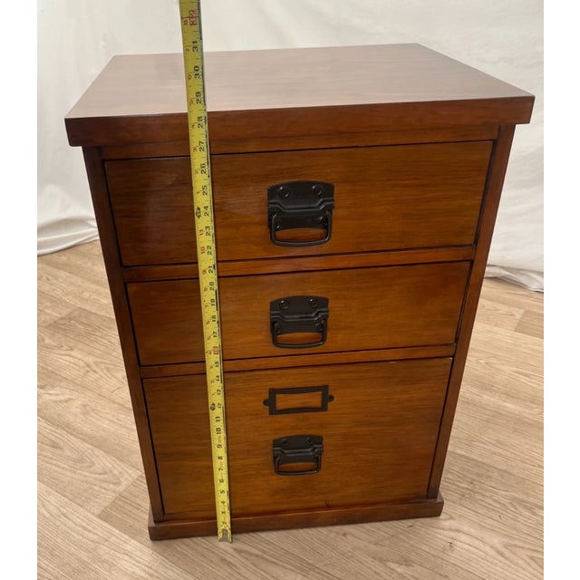 Vintage File Cabinet Mission Arts and Crafts Style Three Drawers One Legal Size For Sale - Image 10 of 13