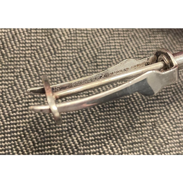 1960s 1960s Silverplate Mechanical Olive Pick For Sale - Image 5 of 6