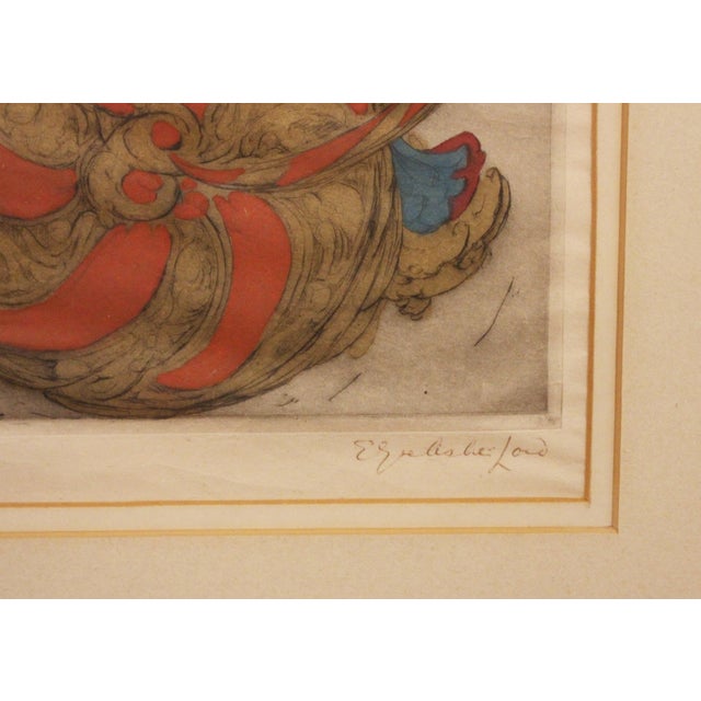 Circa 1920s-30s English "Listening to Music" Drypoint Etching by Elyse Ashe Lord For Sale In Raleigh - Image 6 of 9