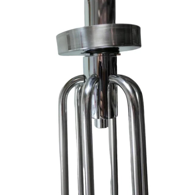 Gaetano Sciolari Chromed Chandelier attributed to Gaetano Sciolari, Italy, 1960s For Sale - Image 4 of 8