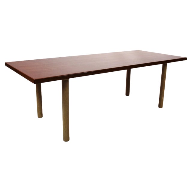 Coffee Table in Teak and Oak by Hans J. Wegner for Andreas Tuck, 1960s For Sale