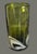 Late 20th Century Vintage Italian Mid-Century Modern Art Glass Green & White Swirls Tube Vase For Sale - Image 5 of 7