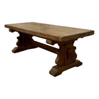 French Oak Extendable Farmhouse Dining Table, 1920s For Sale