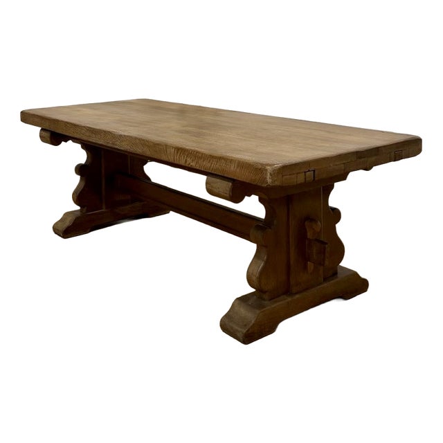 French Oak Extendable Farmhouse Dining Table, 1920s For Sale