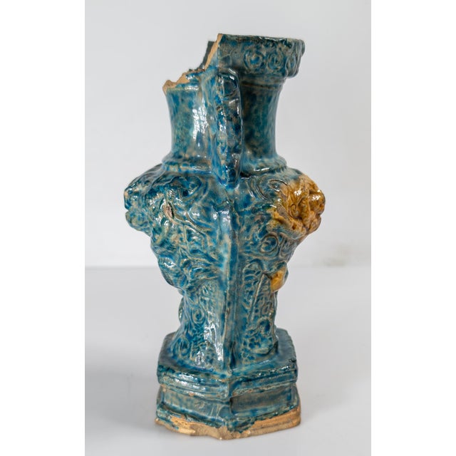 20th Century or Earlier Chinese Ming Style Fahua Glazed Dragon Vase For Sale - Image 4 of 15