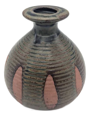 Mid 20th Century Japanese Glazed Stoneware Bud Vase