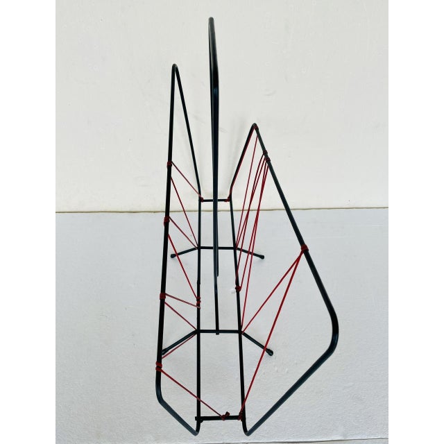 Vintage Metal Magazine Rack, 1950s For Sale - Image 10 of 18