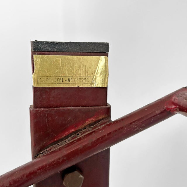 Italian Industrial Floor-Standing Metal Bottle Rack, 1990s For Sale - Image 6 of 13