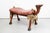 Vintage Egyptian Camel Saddle Stool in Leather and Wood, 1950s For Sale - Image 3 of 11