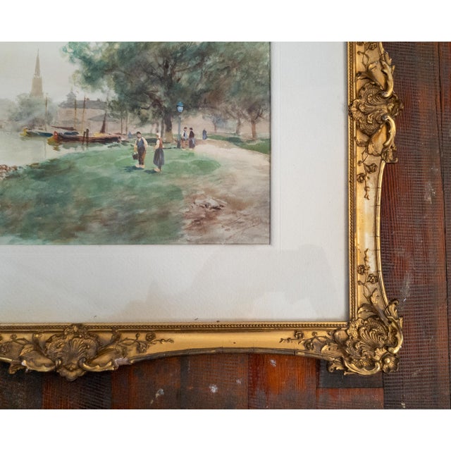 Early 20th Century American Watercolor of European Scene by Frank F. English For Sale In New York - Image 6 of 15