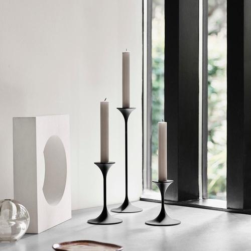 Jazz Candleholders in Steel with Black Powder Coating by Max Brüel, Set of 4 For Sale - Image 14 of 17