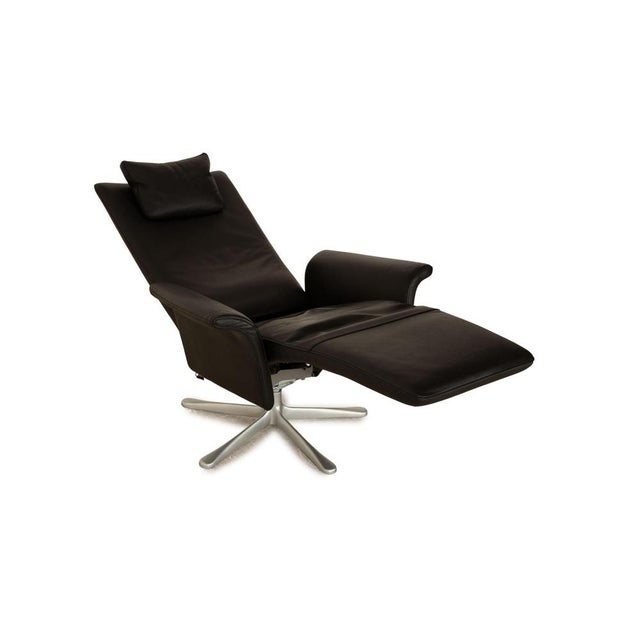 Modern Leather Filou Armchair from FSM For Sale - Image 3 of 10