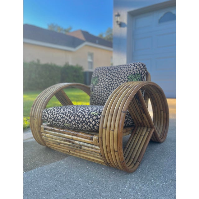 1960s Six-Strand Pretzel Lounge Chair | Attributed in Paul Frankl Style For Sale - Image 9 of 12