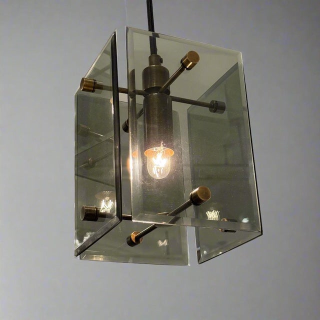 1960s Italian Six Light Pendant Chandelier For Sale - Image 4 of 5