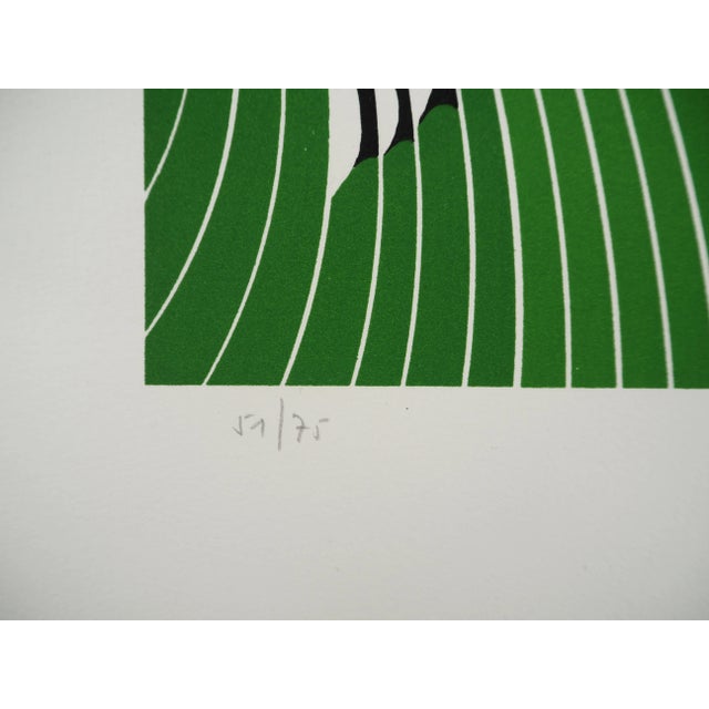 Victor Vasarely, Kinetic Composition, Rearing Zebra, Original Signed Screenprint For Sale - Image 6 of 8