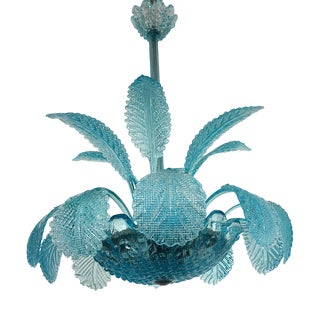 Murano Glass 3-Bulb Chandelier from Barovier & Toso, 1940s For Sale