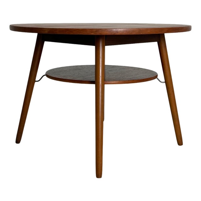 Round Coffee Table in Teak, 1960s For Sale