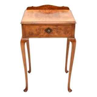 Burr Walnut Side Table, 1900s For Sale