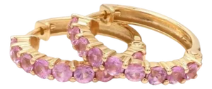 1.91 CTs Natural pink sapphire earrings in 18k gold