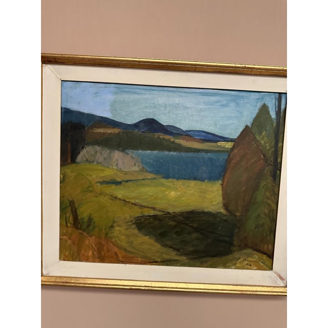 Per Englund, Landscape, 1956, Oil on Canvas For Sale - Image 6 of 15