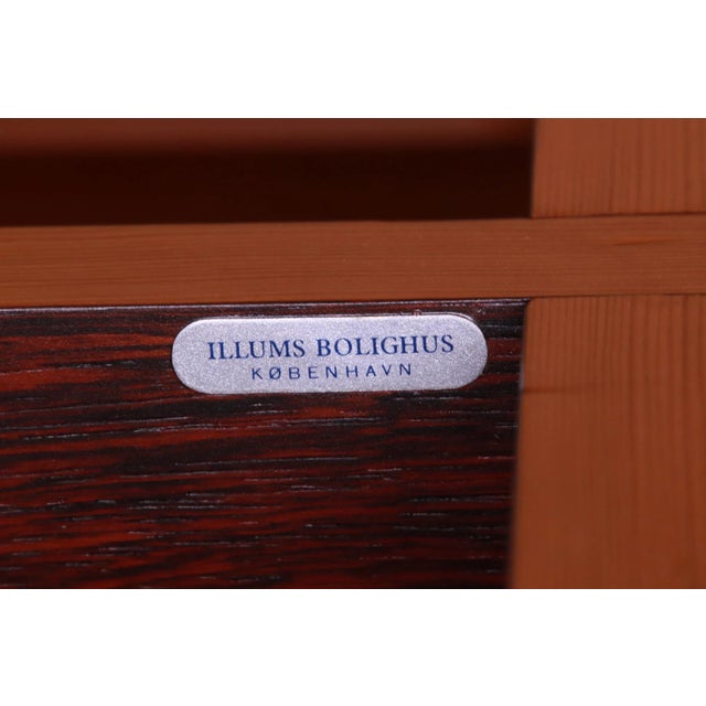 Outstanding Finn Juhl Rosewood and Silver Inlay "Judas" Dining Table, Newly Restored For Sale - Image 12 of 13