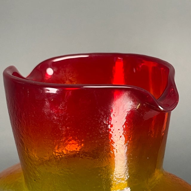 Amber Vintage 60's 70s Mid-Century Modern Kanawha Amber Clipper Ship Water Glass Decanter Nautical For Sale - Image 8 of 12