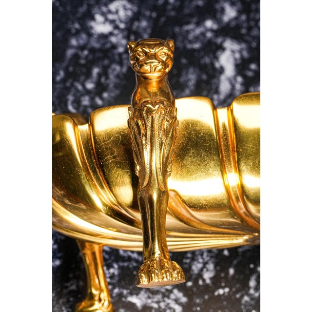 Stunning Gilded Bronze Dog Antique Double Desk Inkwell Ink Stand Art Statue Sculpture For Sale - Image 14 of 16