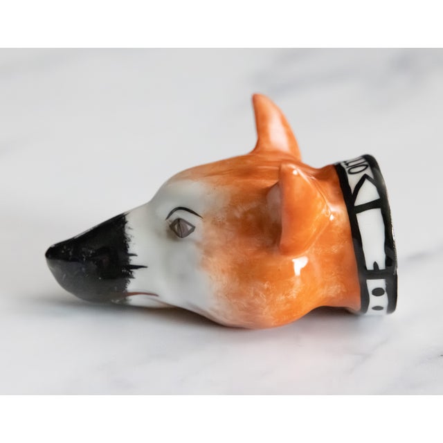 Victorian 19th Century English Staffordshire Equestrian Fox Stirrup Cup For Sale - Image 3 of 10