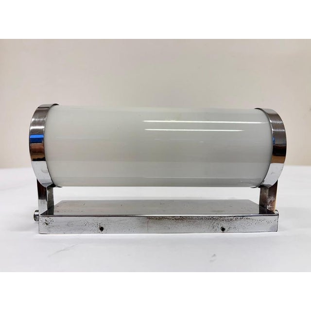 1930s Bauhaus Chrome Wall Lamp, Former Czechoslovakia, 1930s For Sale - Image 5 of 9