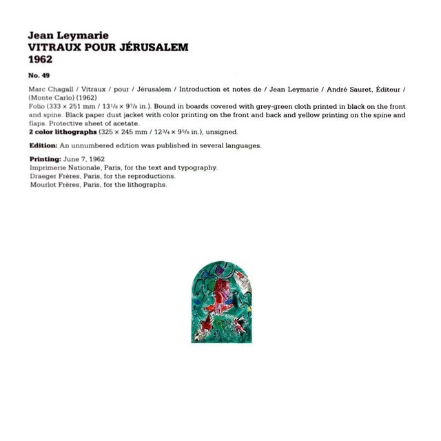 Modern Modern Marc Chagall Lithograph Limited Edition "Joseph" For Sale - Image 3 of 5