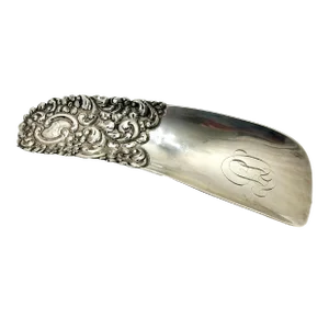 Beautifully Hand Made Antique American Victorian Sterling Silver Shoehorn by Shreve Crump & Low Dated 1896