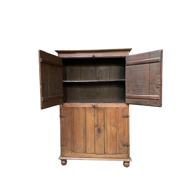 Antique Spanish Oak Kitchen Cabinet, 1670 For Sale - Image 3 of 9