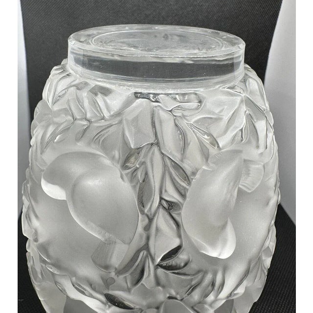 Lalique France, Bagatelle Frosted Crystal Bird Vase Chairish