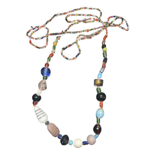 Antique European Trade Bead Necklace (Primarily Bohemian/Czech and Venetian/Murano) For Sale