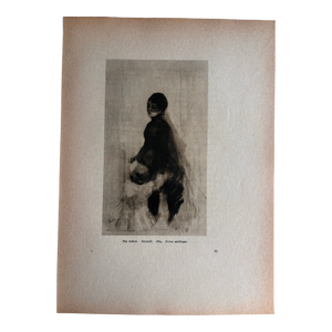 Anders Zorn, the Widow 1928 Original Published Lithograph, Printed in Sweden