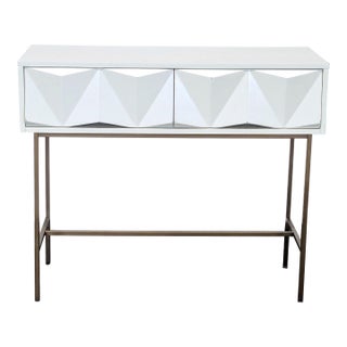 West Elm Sculpted Geo Console For Sale