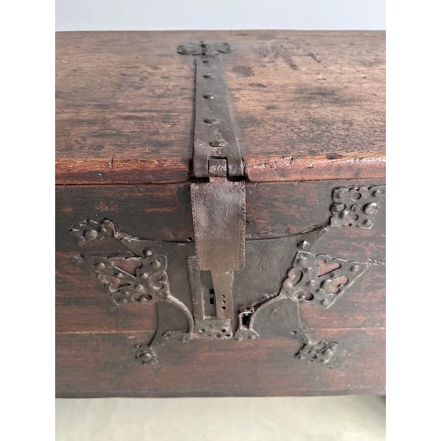 Antique Gothic Stollen Chest, 1550 For Sale - Image 9 of 10