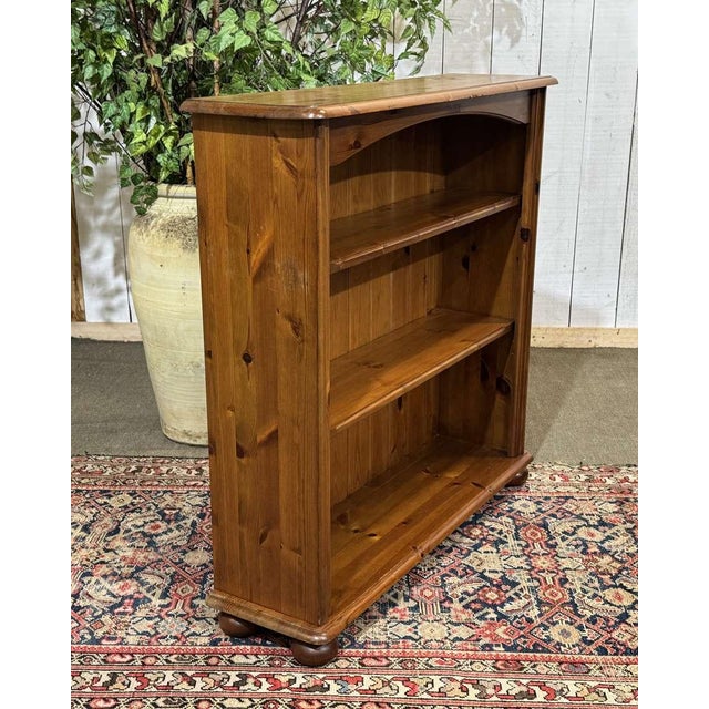 Wood Vintage Fir Wood Bookcase, 1980s For Sale - Image 7 of 10