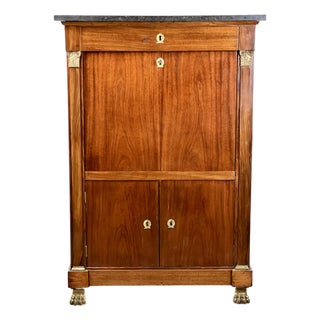Antique French Empire Secrétaire Abattant With Ormolu Mounts C Mid 19th Century For Sale