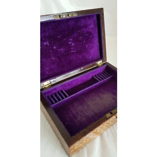Wood Antique Victorian Tunbridge Ware Satinwood Jewellery Box, 1850s For Sale - Image 7 of 18