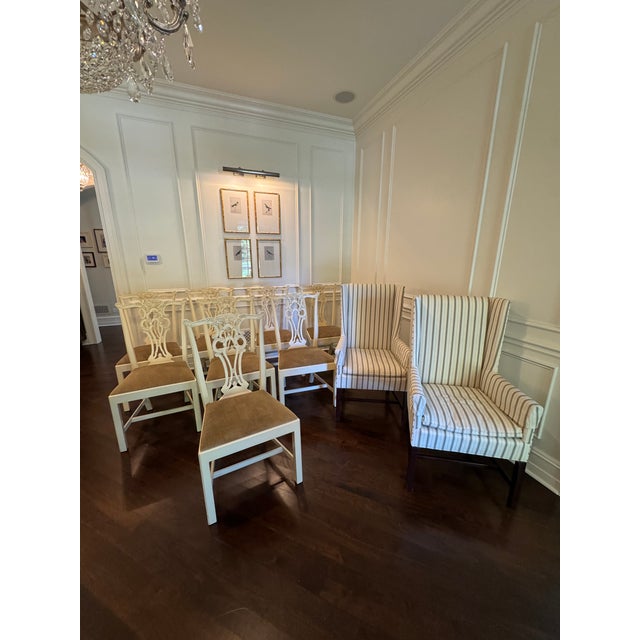 Chippendale Dining Chairs With Coordinating Host Chairs by Hickory Chair Set of 8 Side Chairs, 2 Host Chairs. For Sale In Chicago - Image 6 of 17