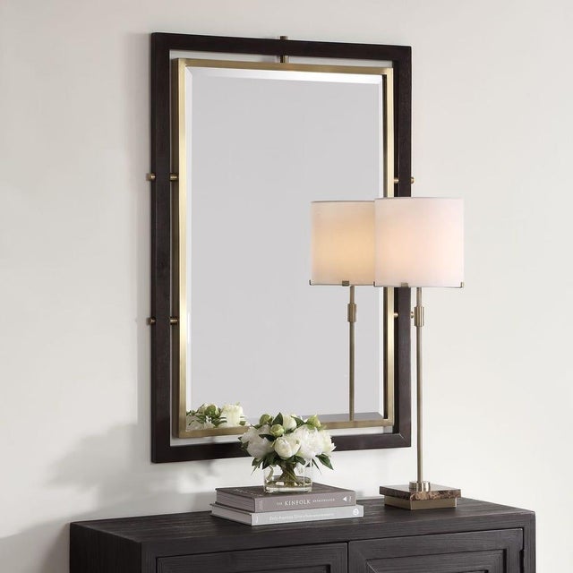 Industrial Glam Mirror For Sale - Image 4 of 6