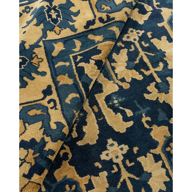 Blue Vintage Circa 1940 Peking Chinese Rug 8ft X 10ft For Sale - Image 8 of 11