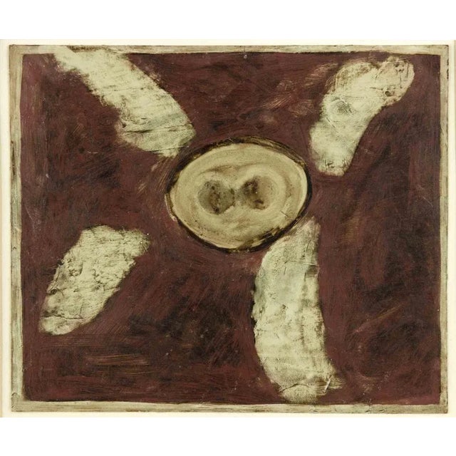 Untitled is an original contemporary artwork realized by Domenico Bianchi in the 1980s. Beautiful mixed media painting on...