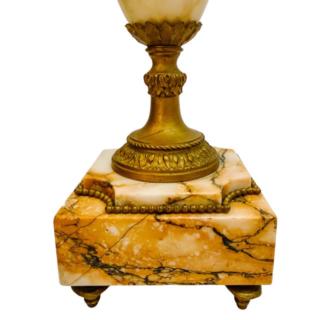 Pair of 19th Century French Louis XVI Style Marble and Gilt Bronze Cassolettes For Sale - Image 14 of 15