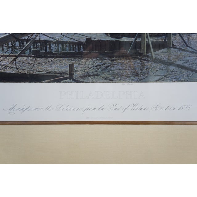 Late 20th Century Late 20th Century John Stobart Nautical Maritime Clipper Ship Sailboat Harbor Lithographs 46" For Sale - Image 5 of 18