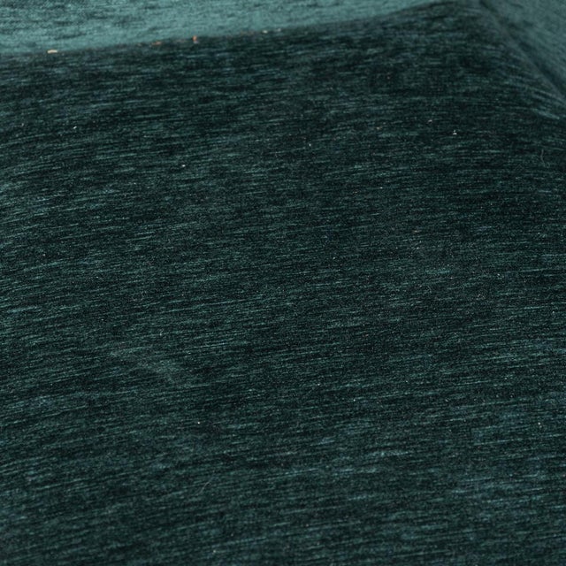 Mid-Century Italian Green Fabric & Brass Armchairs, 1950s, Set of 2 For Sale - Image 4 of 18